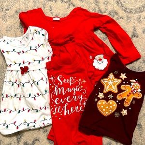 12-18m Girls Christmas top bundle (4- tops)